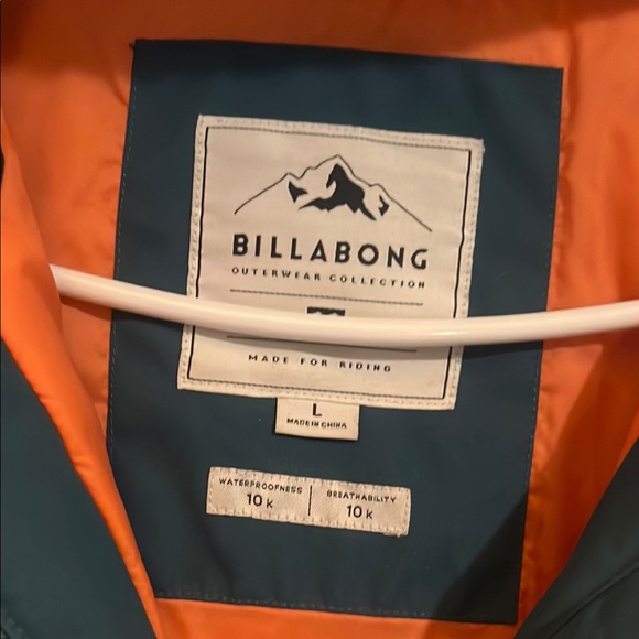 Billabong Teal and Orange Outerwear - Picture 2 of 5